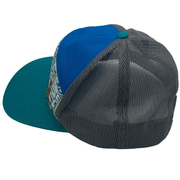 Katherine Homes RED FOX AND‎ POPPIES 7
PANEL HAT |
TEAL | ROYAL I GREY - Picture 7 of 7